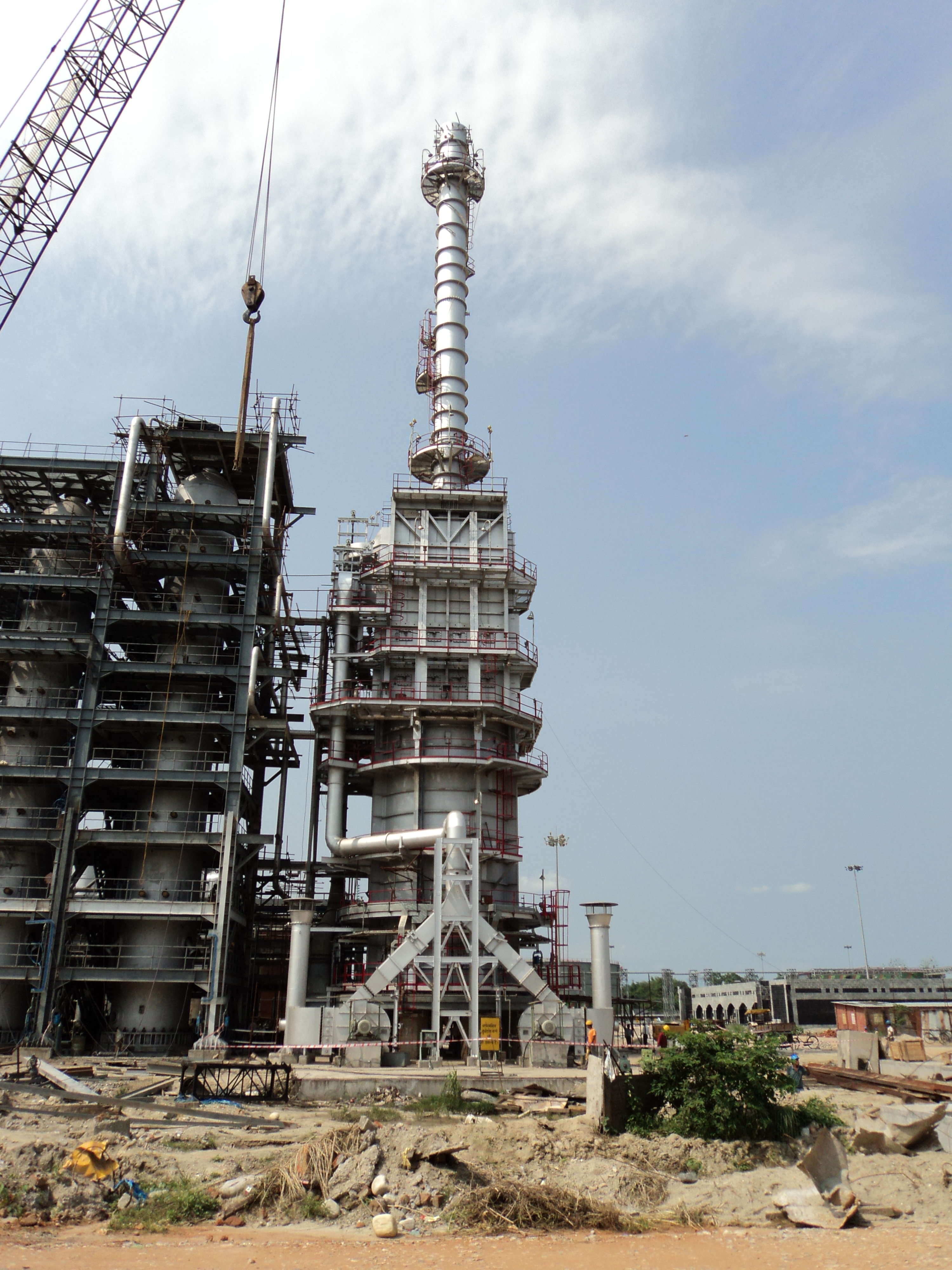 Fired heater construction during a turnaround