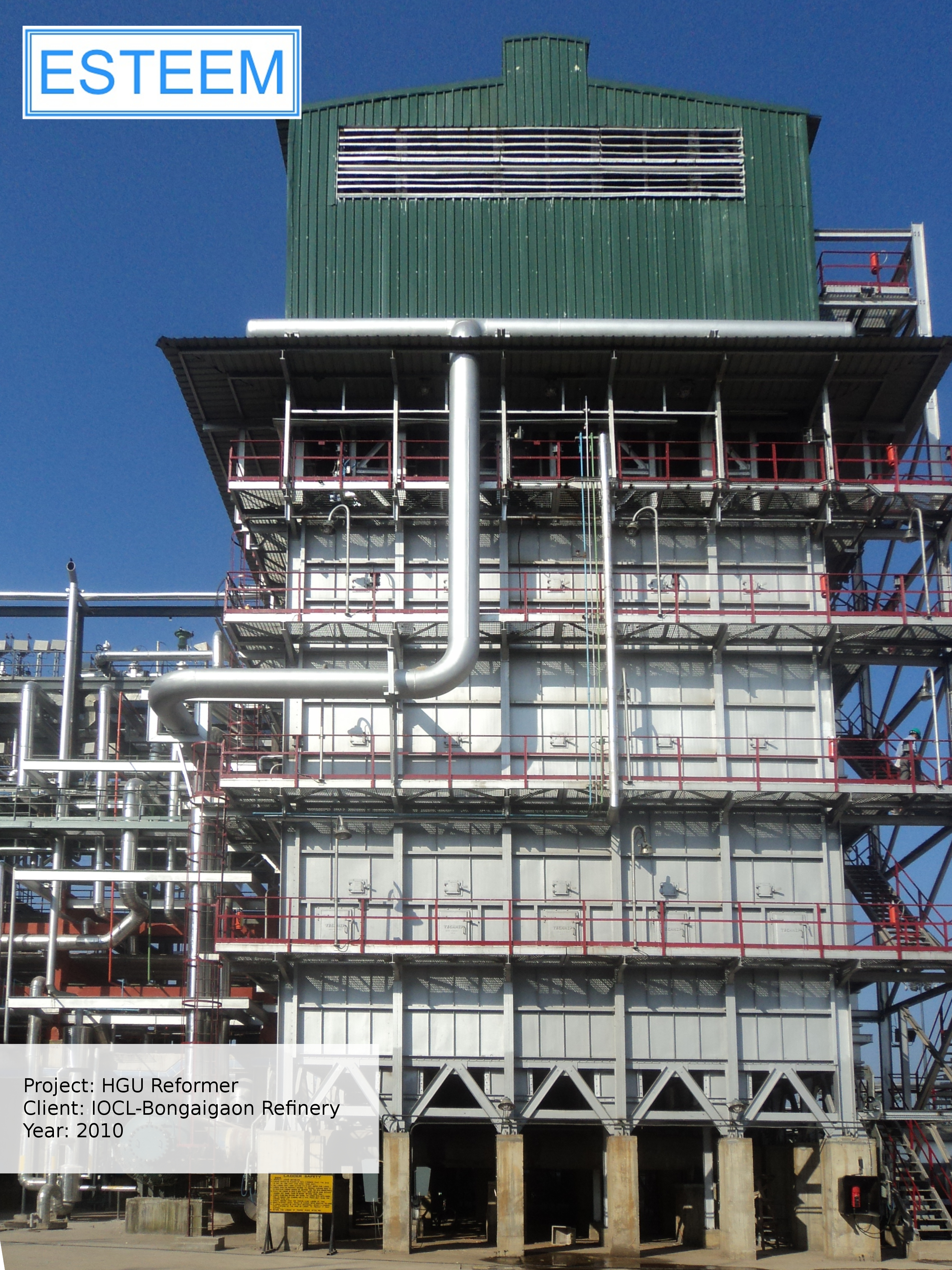 Steam reforming furnace and process heater installation by Esteem Projects